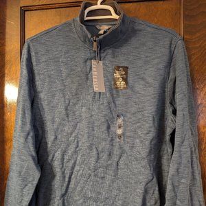 NWT Blue Quarter Zip Sweater
